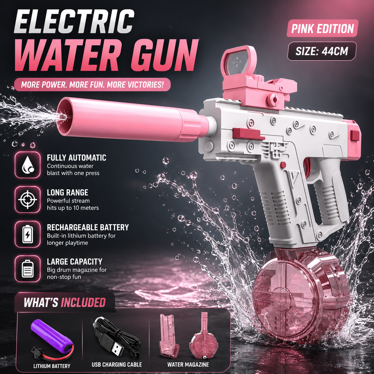 ¡Pistola de agua eléctrica! ¡Potente! 🔥💦